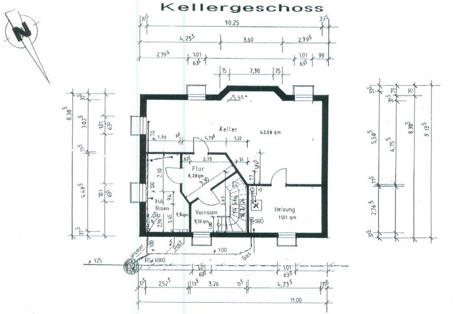 Grundriss KG Einfamilienhaus Hamburg