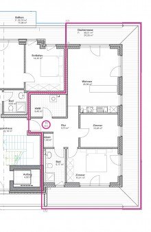 Wohnungsgrundriss 11 Helle Dachgeschosswohnung mit umlaufender Dachterrasse